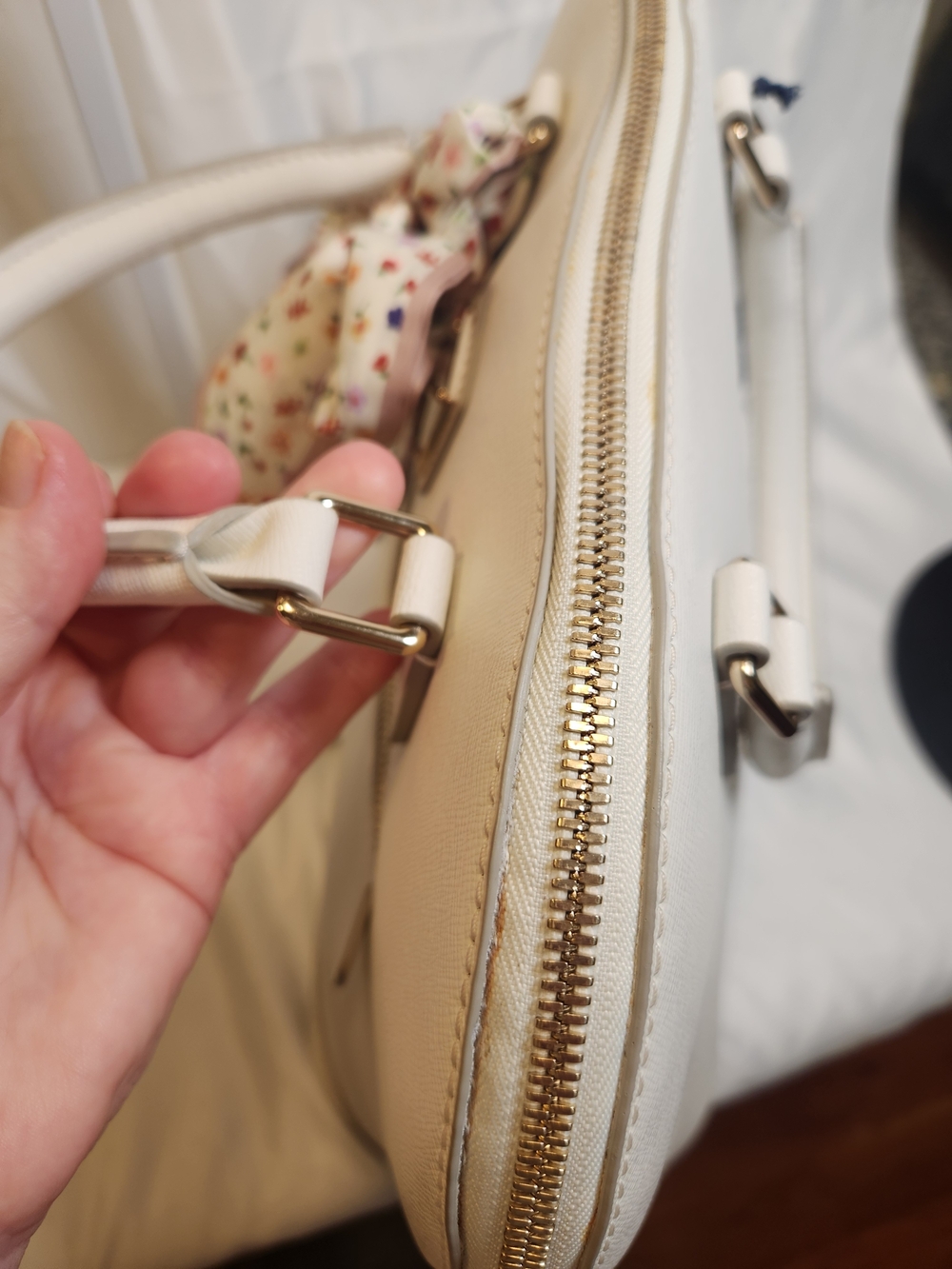 Dooney & Bourke Saffiano Domed Zip Satchel - Picture 4 of 7